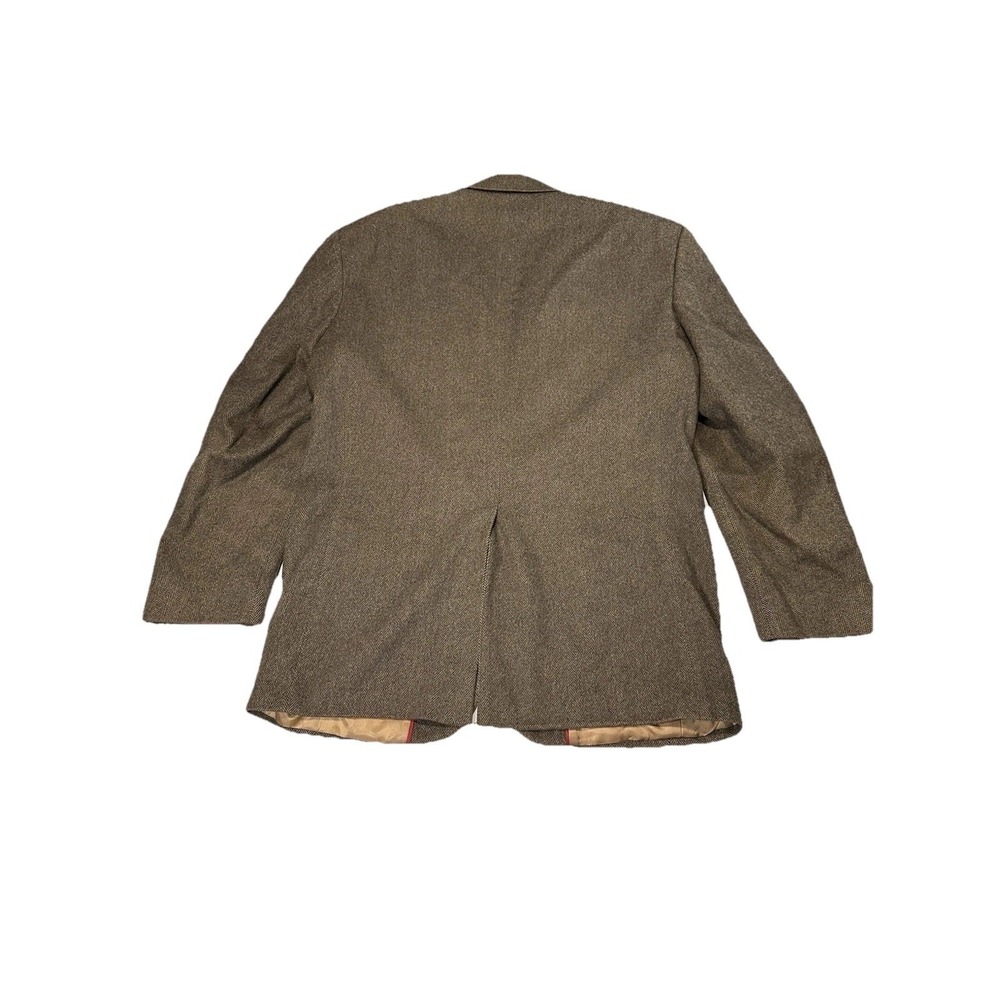 Van Jullen Brown CAMEL HAIR HERRINGBONE Sport Coat Blazer Jacket 40R Vintage - Picture 2 of 13